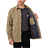 Rugged flex® relaxed fit canvas fleece-lined snap-front shirt jac