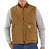 Relaxed fit firm duck insulated rib collar vest