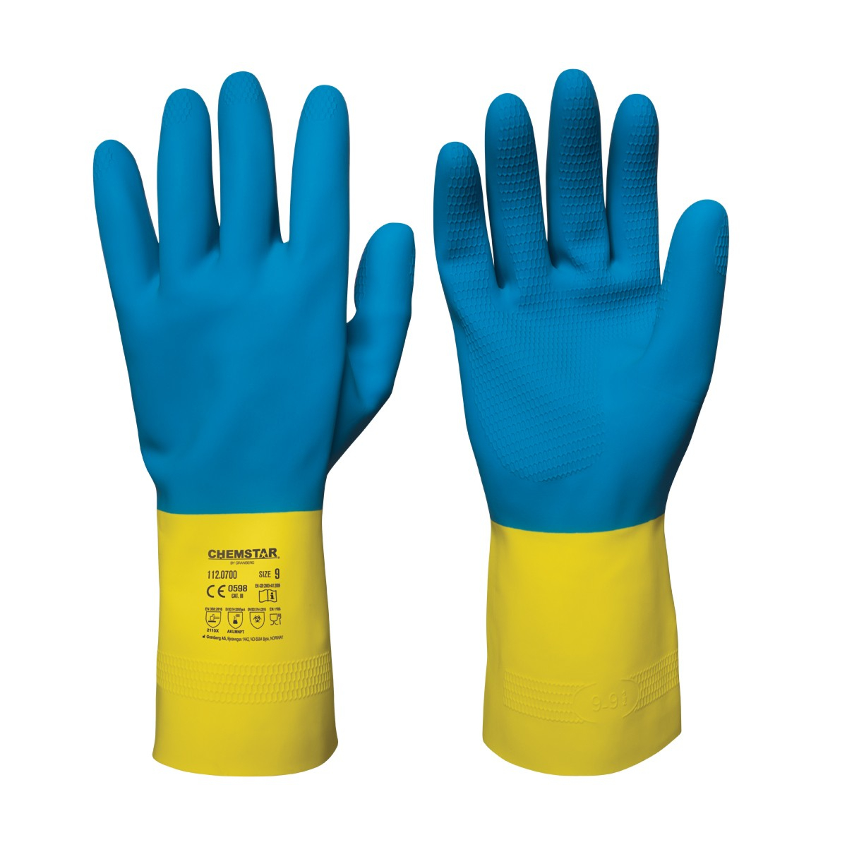  Kemikalieresistenta handskar i latex Chemstar 12 par