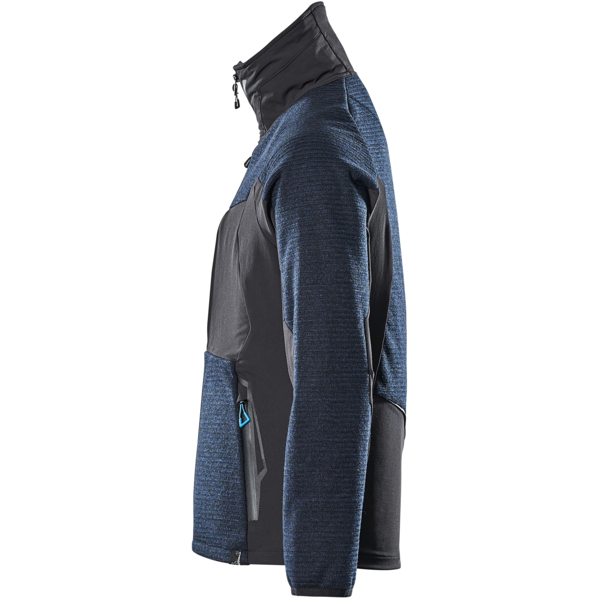 Stickad jacka med blixtlås