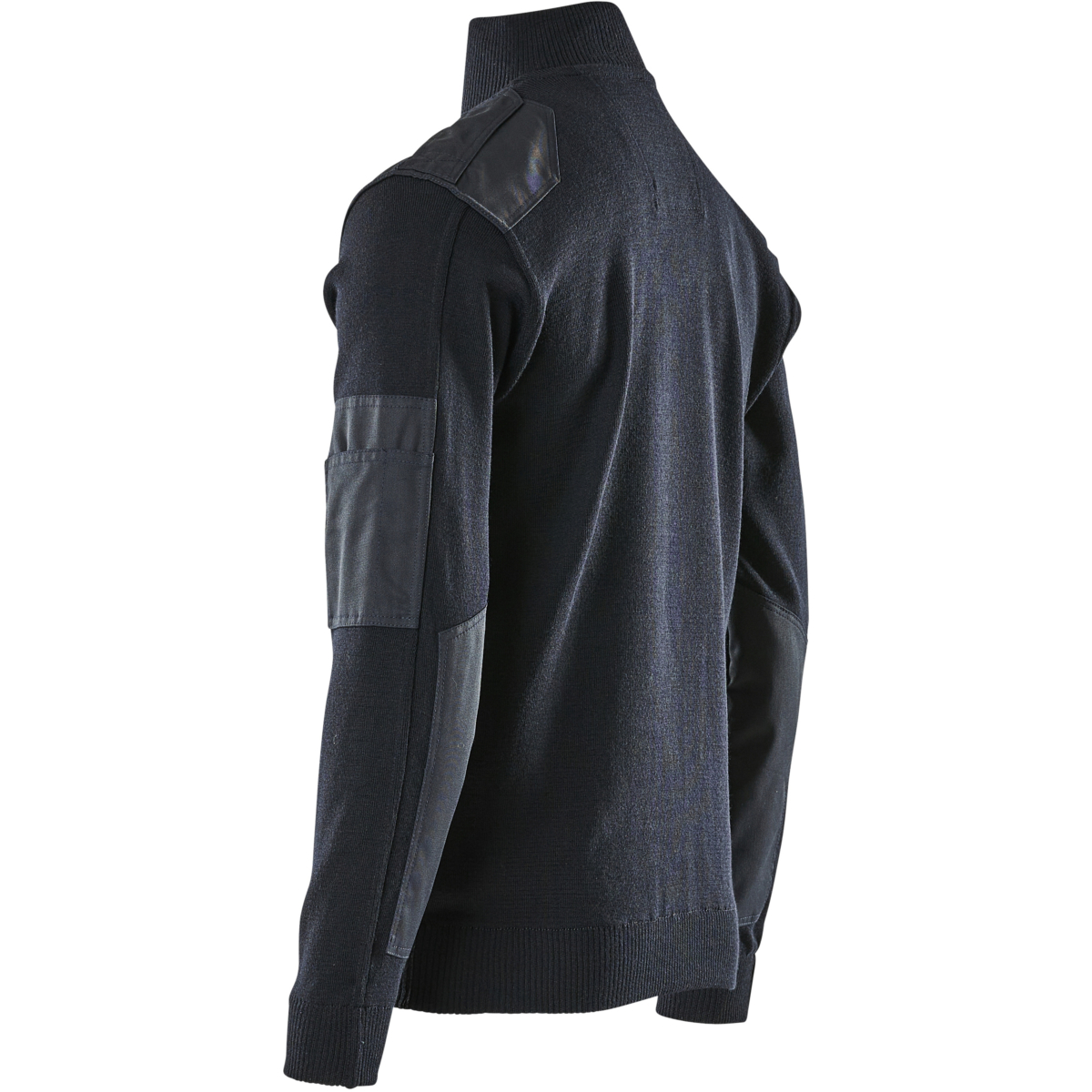 Stickad tröja med kort blixtlås