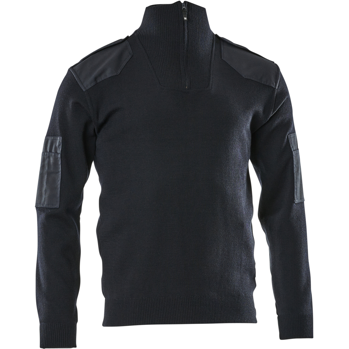 Stickad tröja med kort blixtlås