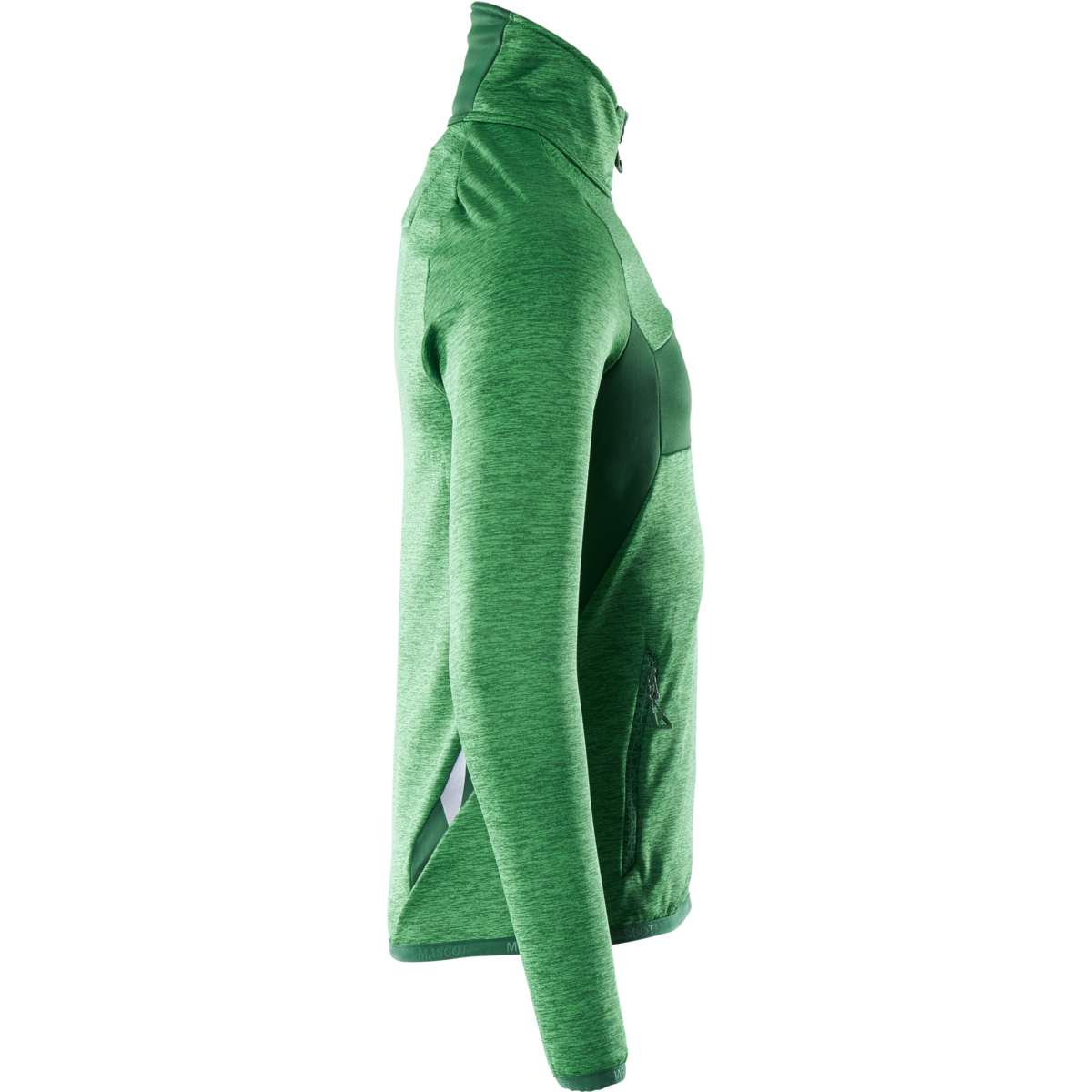 Fleecetröja med kort blixtlås