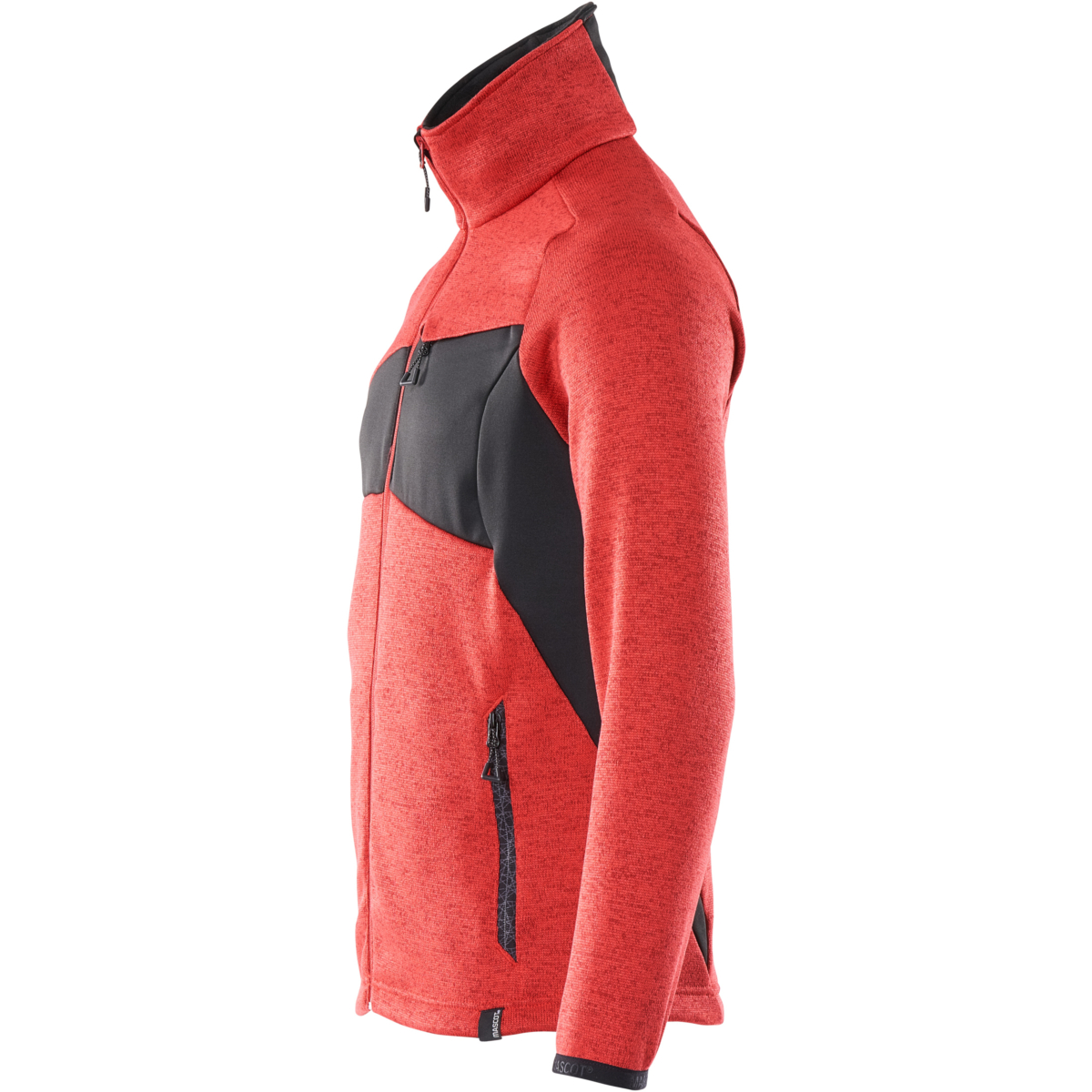 Stickad tröja med blixtlås