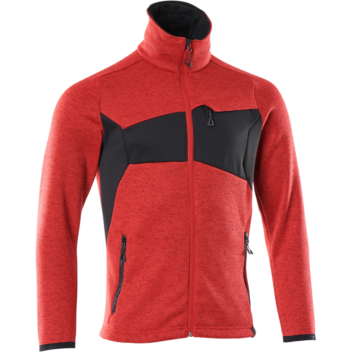 Stickad tröja med blixtlås