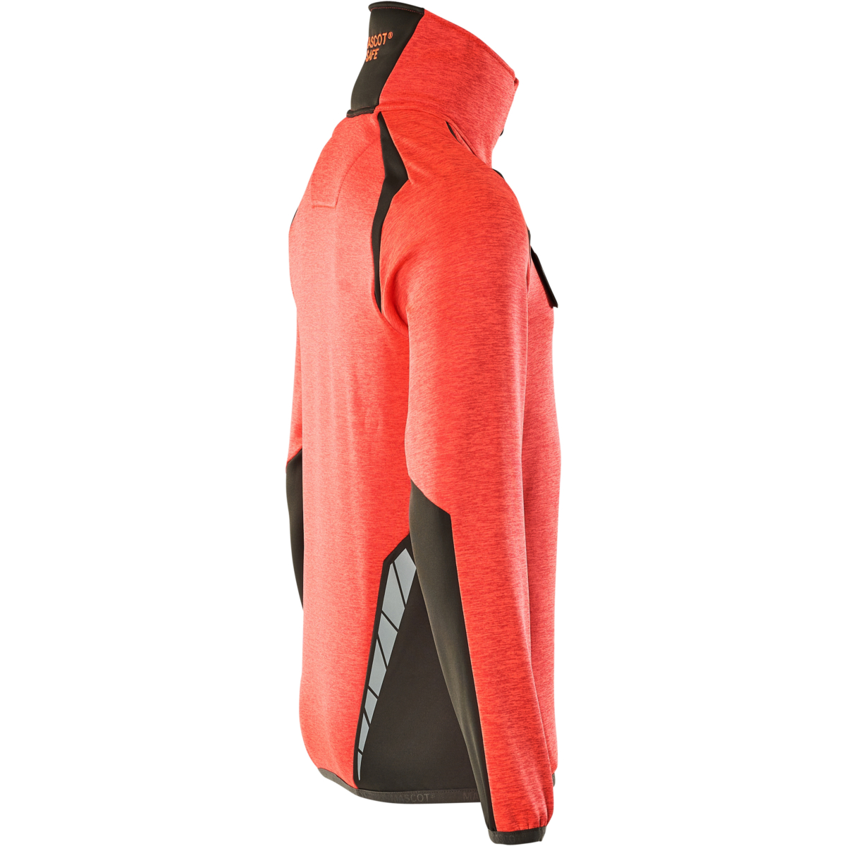 Fleecetröja med kort blixtlås