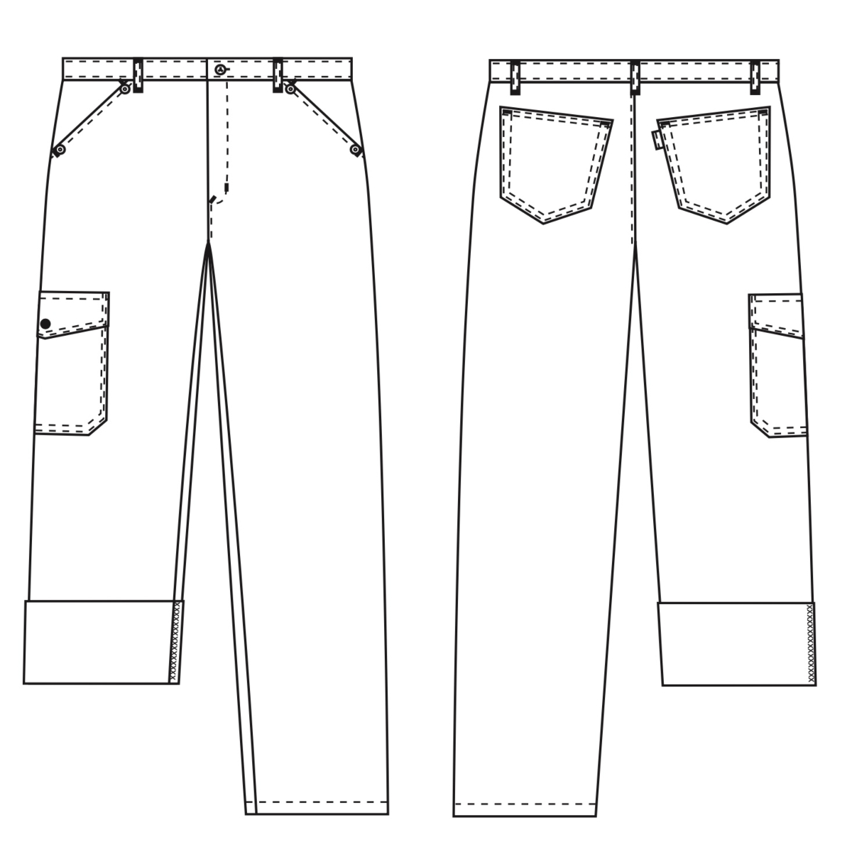 Unisex-byxor för uppvik, Inside out