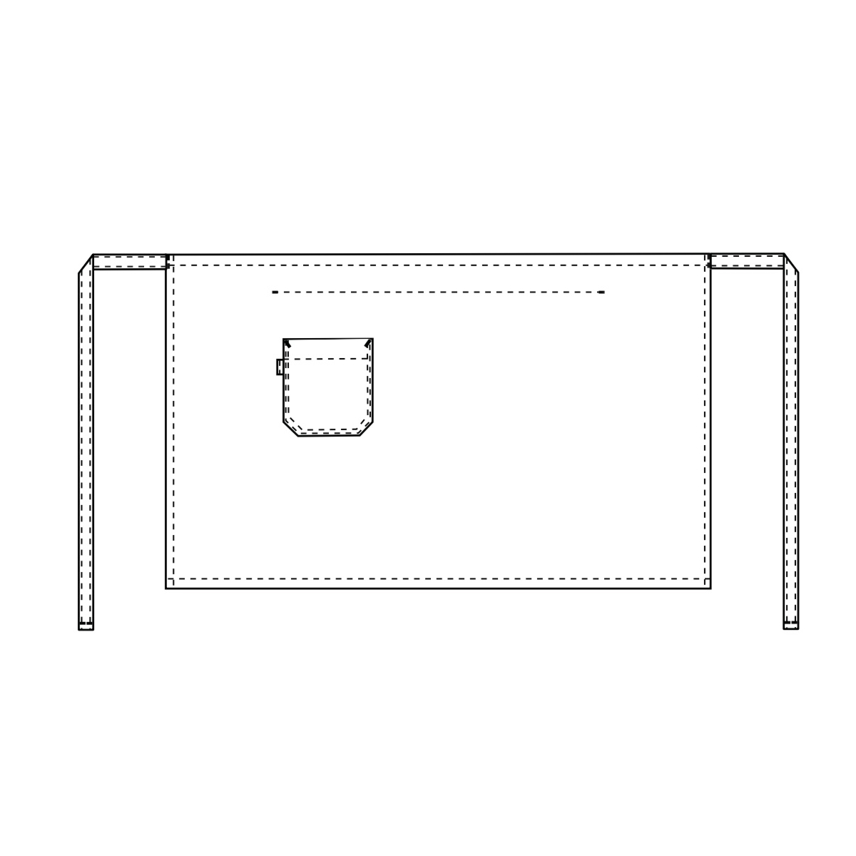 Midjeförkläde kort, Pick up Onesize