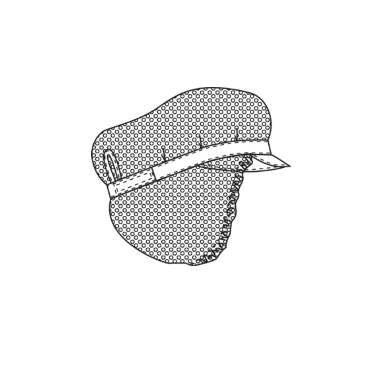 Keps för långt hår