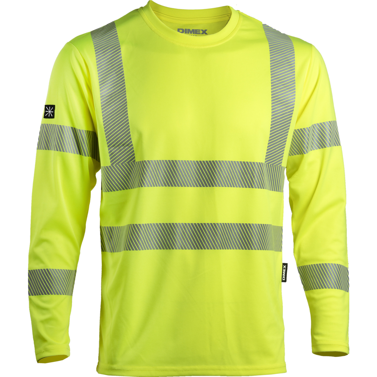 42481Y Yellow safety t-shirt, long sleeve