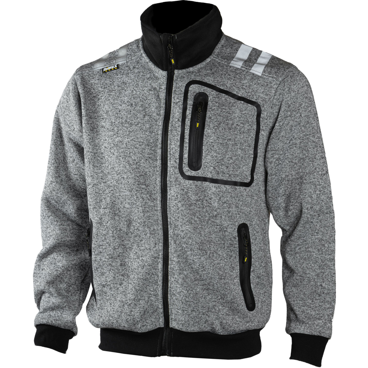 Stickad jacka grå 4367+