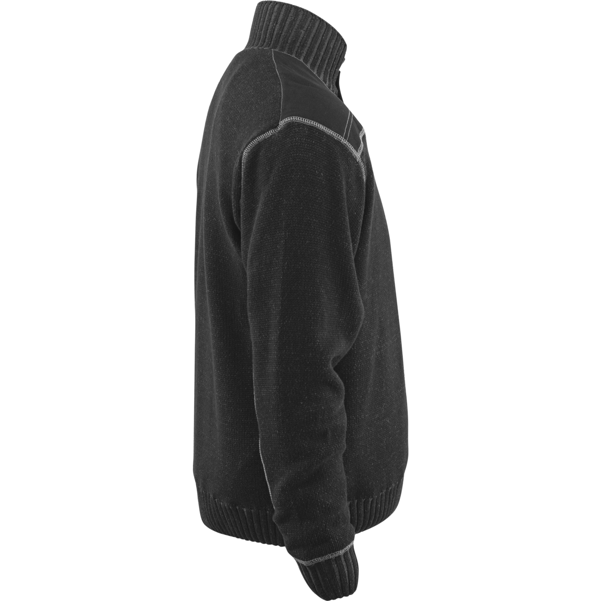 Stickad tröja med kort blixtlås