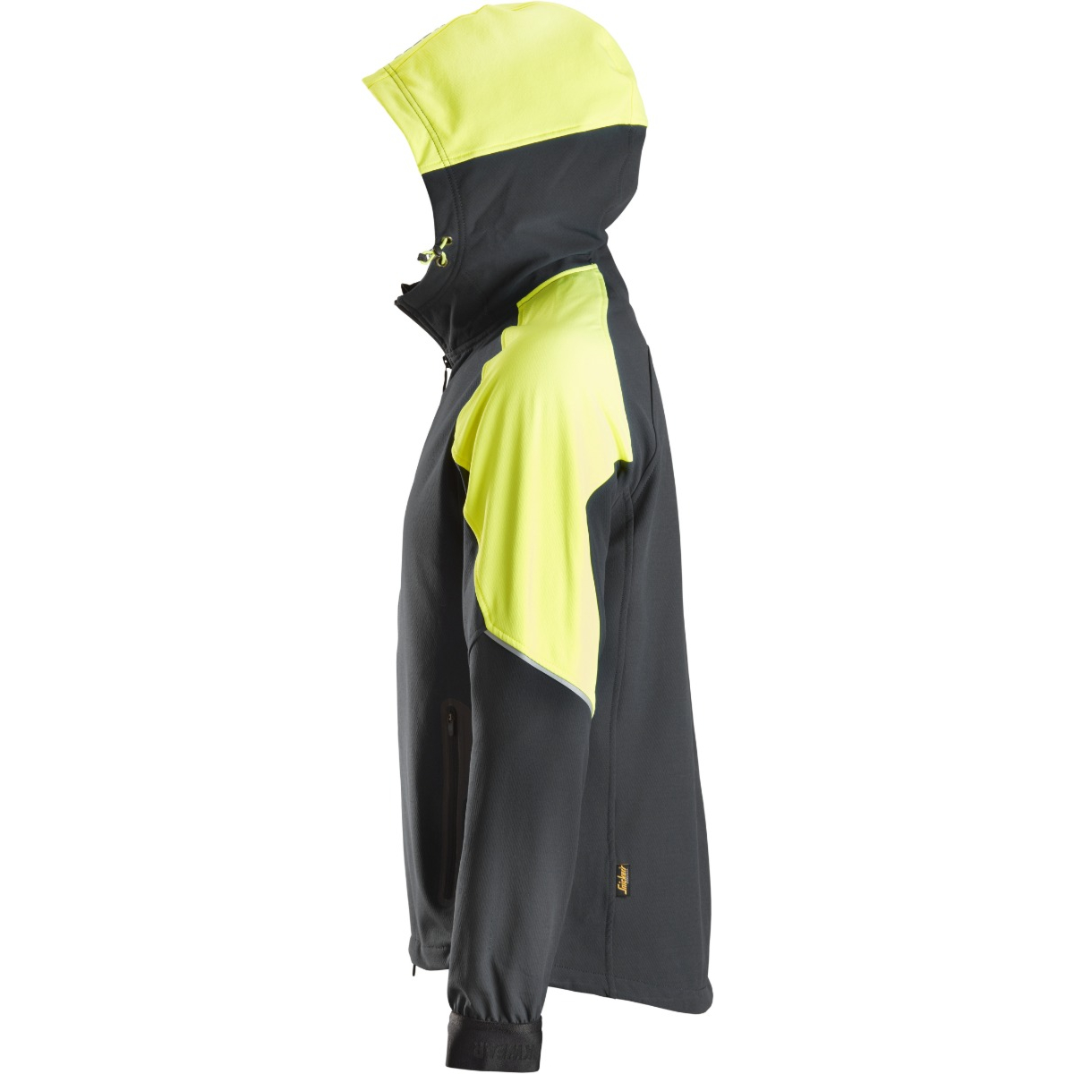 Neonfärgad huvtröja med hellång dragkedja