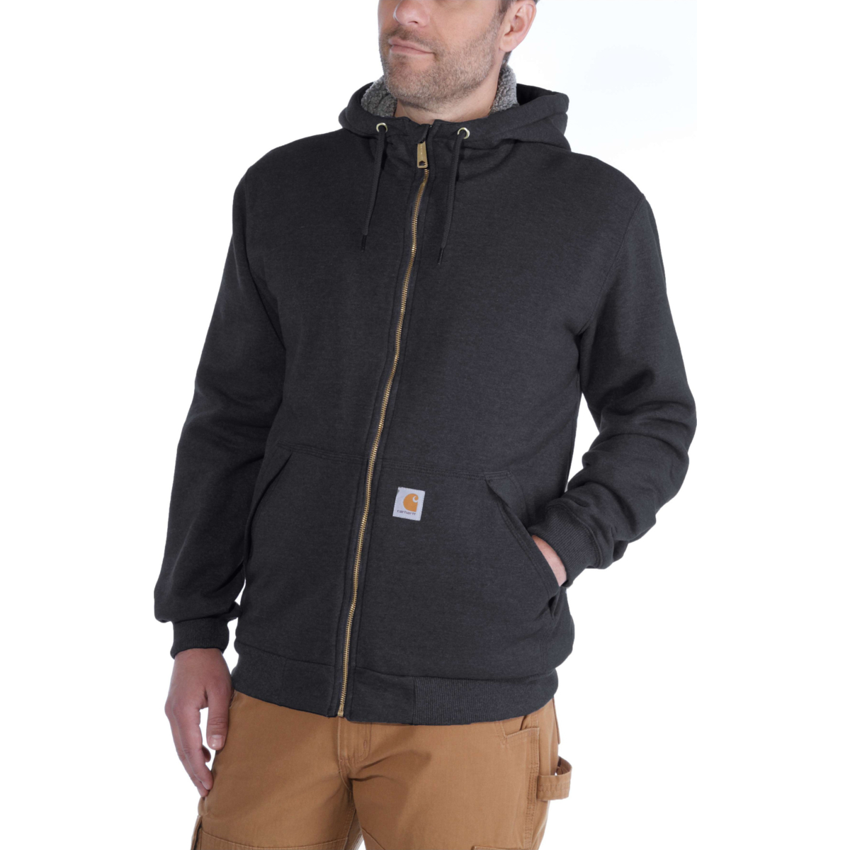 Rain Defender™ Relaxed Fit Midweight Sherpa-Lined Full-Zip Sweatshirt