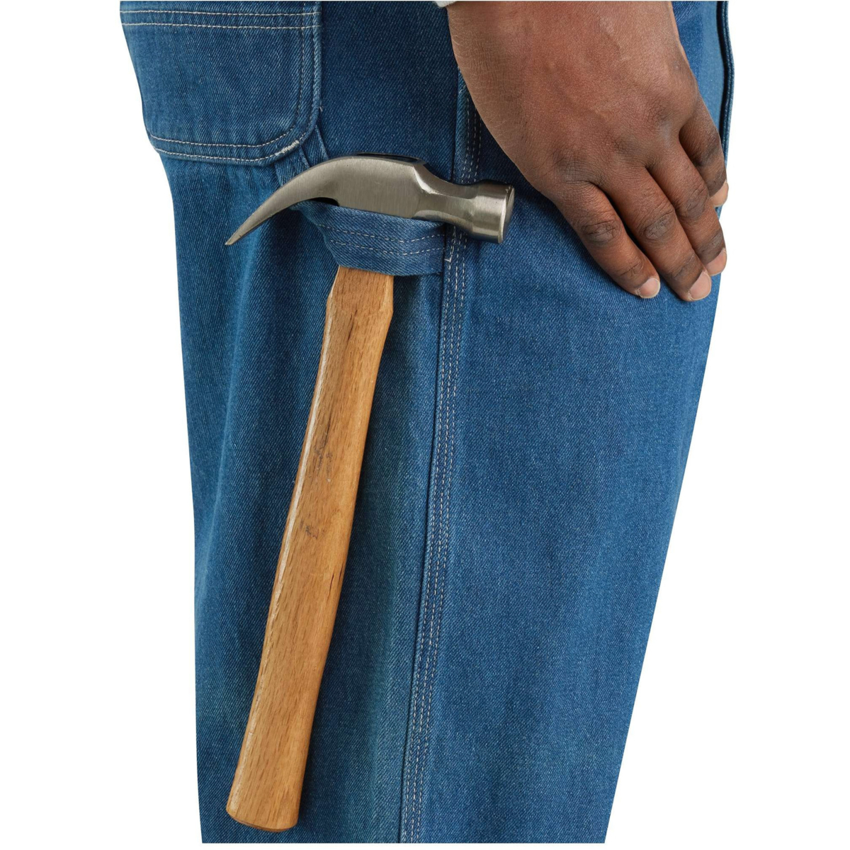 Loose fit denim bib overall