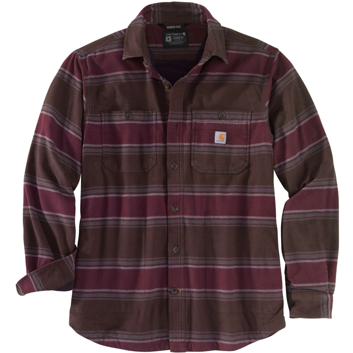 Rugged flex® relaxed fit midweight flannel fleece-lined shirt