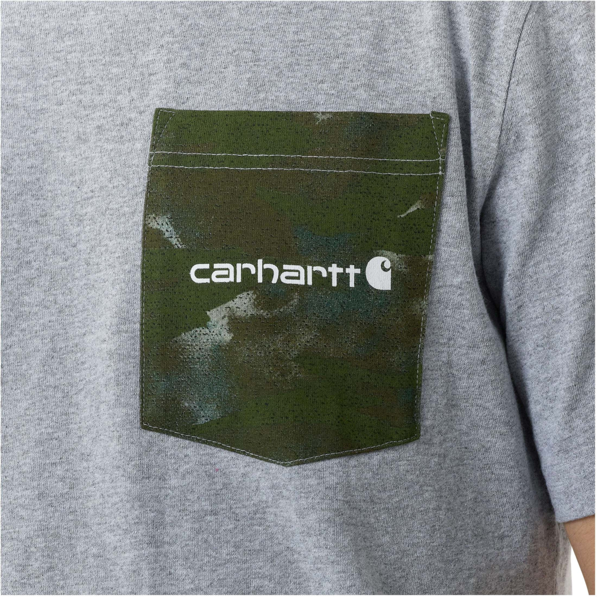 Relaxed fit heavyweight short-sleeve camo pocket graphic t-shirt