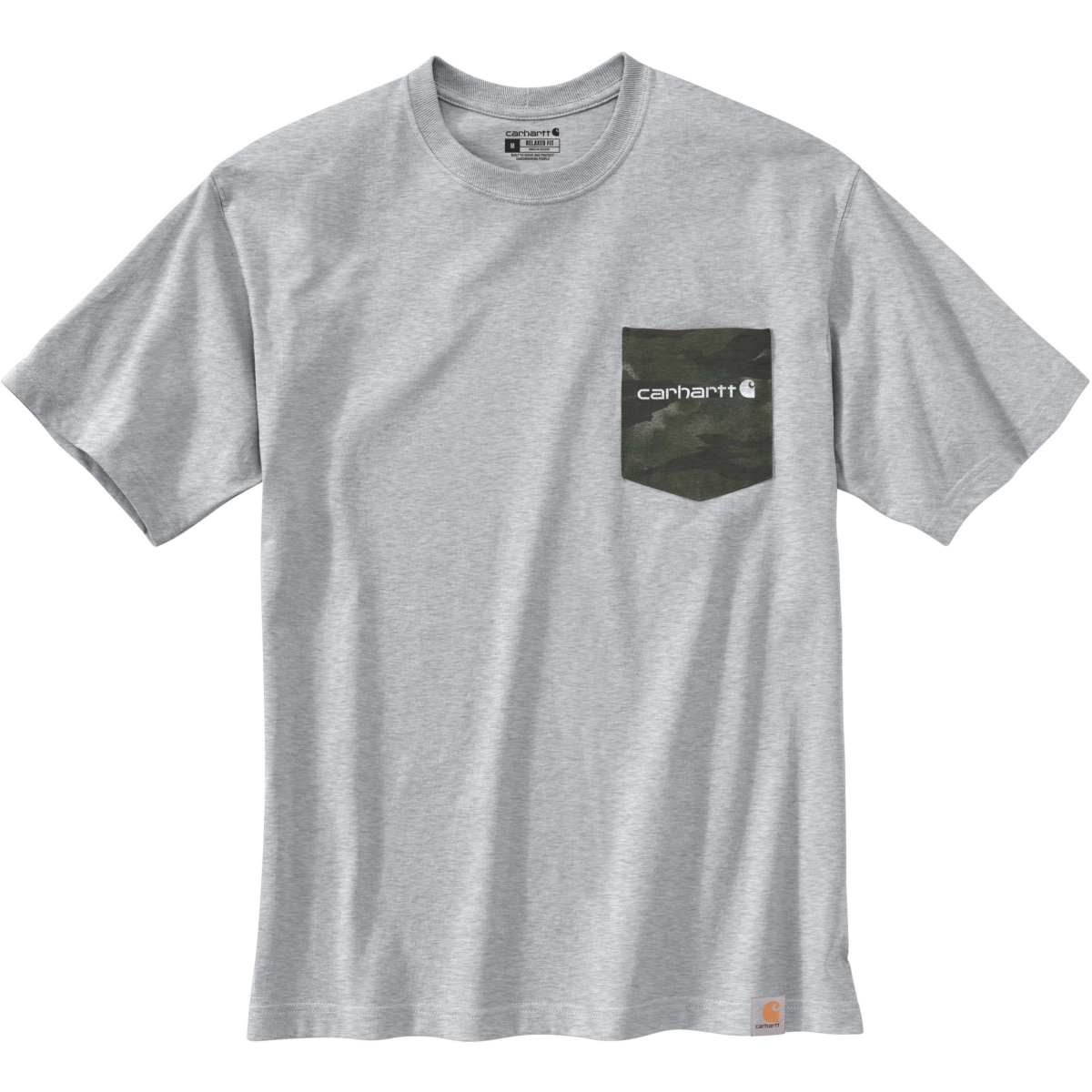 Relaxed fit heavyweight short-sleeve camo pocket graphic t-shirt