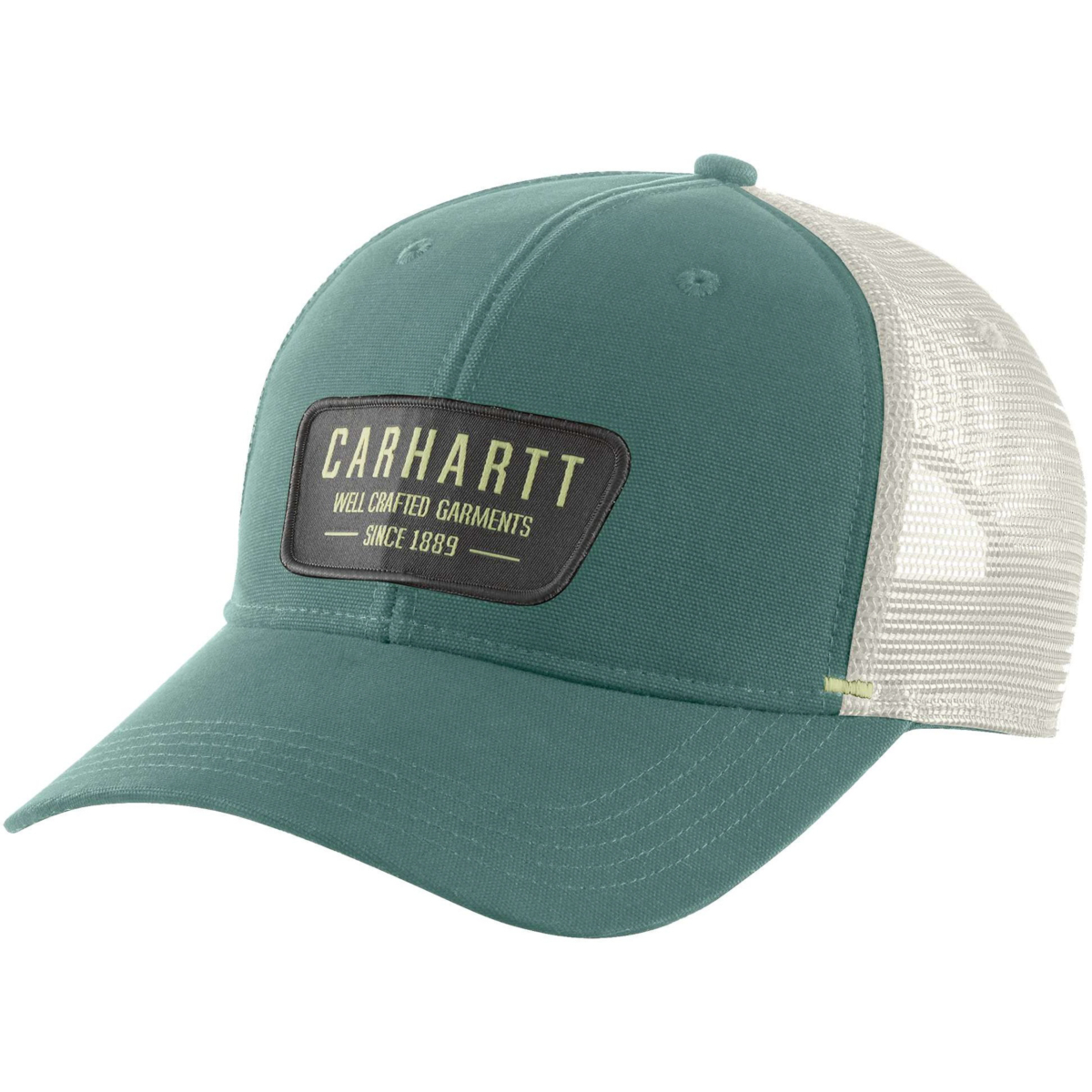 Canvas mesh-back crafted patch cap