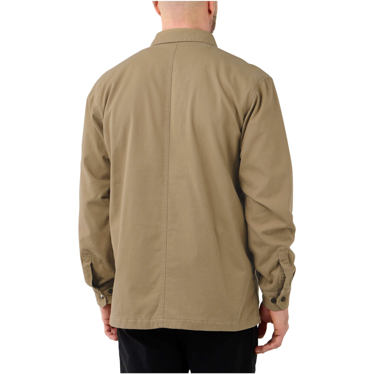 Rugged flex® relaxed fit canvas fleece-lined snap-front shirt jac