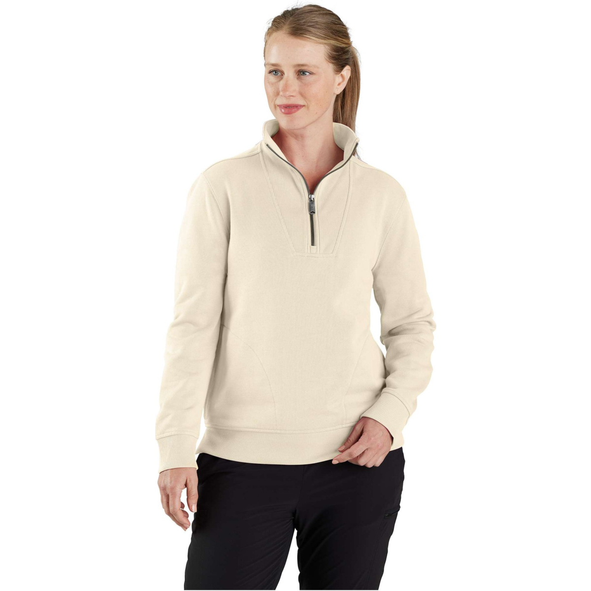 Relaxed Fit Midweight Half-Zip Sweatshirt