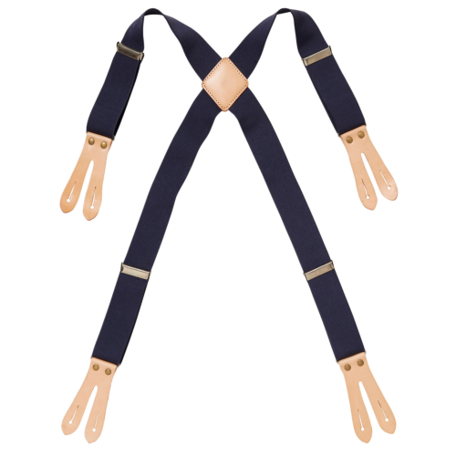 Elasticated braces-Navy-S/M