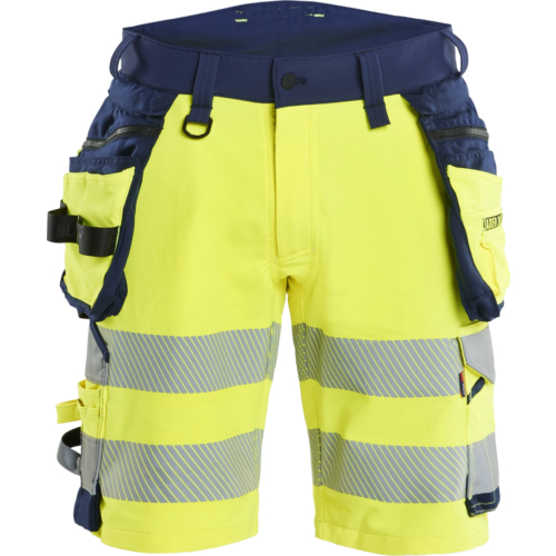 Hi-Vis shorts 4-way stretch-Navy/Yellow-C48