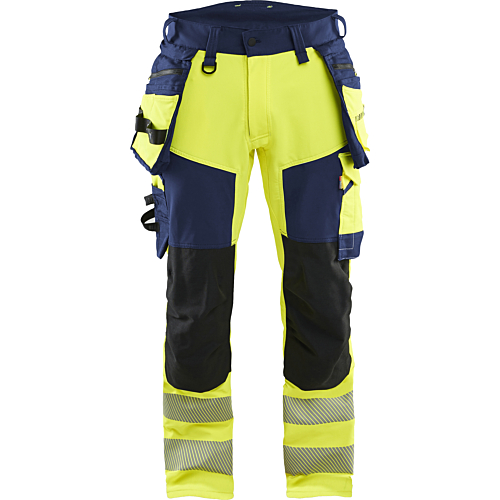 Hi-Vis trousers 4-way stretch-Navy/Yellow-C48