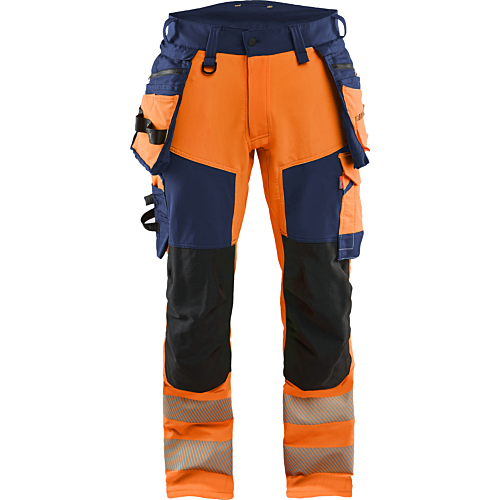 Hi-Vis trousers 4-way stretch-Orange/Navy-C48