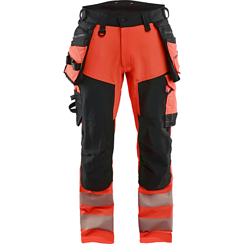 Hi-Vis trousers 4-way stretch-Red/Black-C48