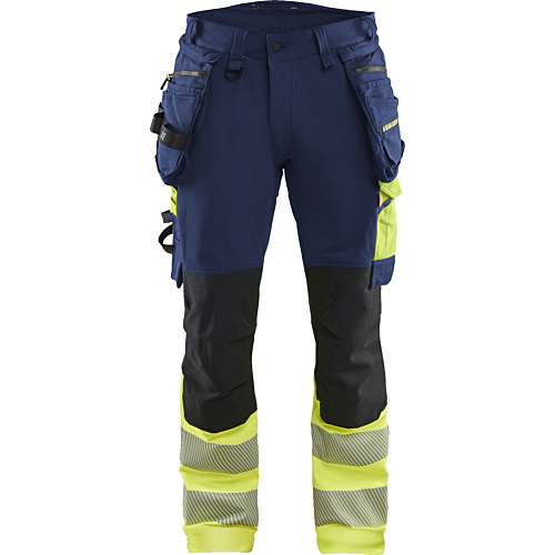 Hi-Vis trousers 4-way stretch-Navy/Yellow-C54