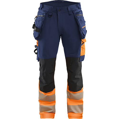 Hi-Vis trousers 4-way stretch-Orange/Navy-C54