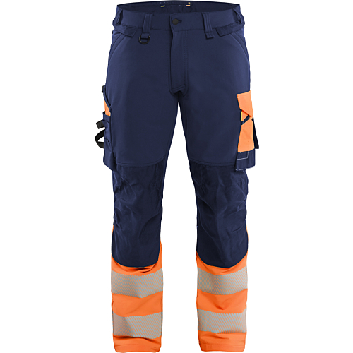 1126 Hi-Vis Trousers 4-Way Stretch-Orange/Navy-C44