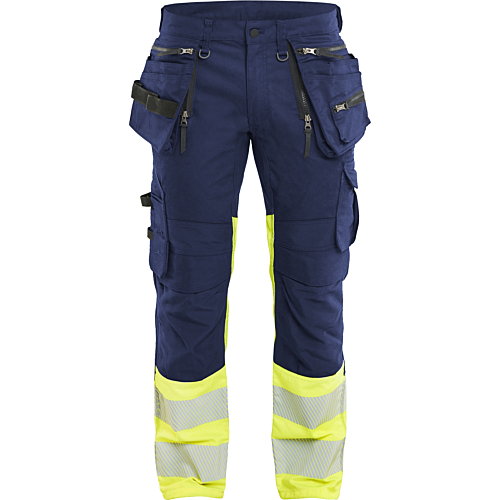 Hi-vis Trousers Stretch-Navy/Yellow-C44