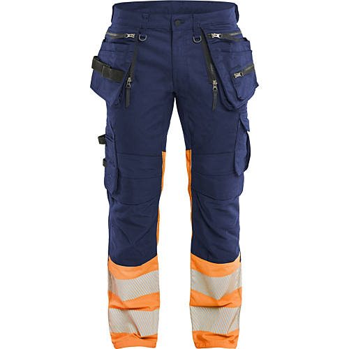 Hi-vis Trousers Stretch-Orange/Navy-C44
