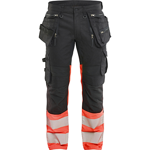 Hi-vis Trousers Stretch-Red/Black-C44