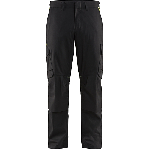 1448 Industry trousers stretch with knee pad pockets-Yellow/Black-C44