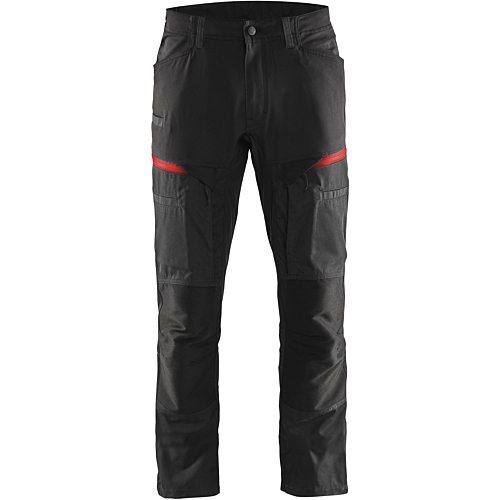 Service trousers with stretch-Red/Black-C44