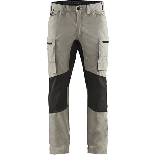 Service Trousers with Stretch-Khaki/Black-C44