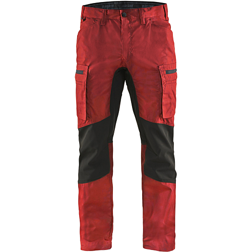 Service Trousers with Stretch-Red/Black-C44