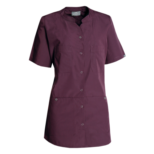 Ladies´ smock, Nature -Wine Red-S