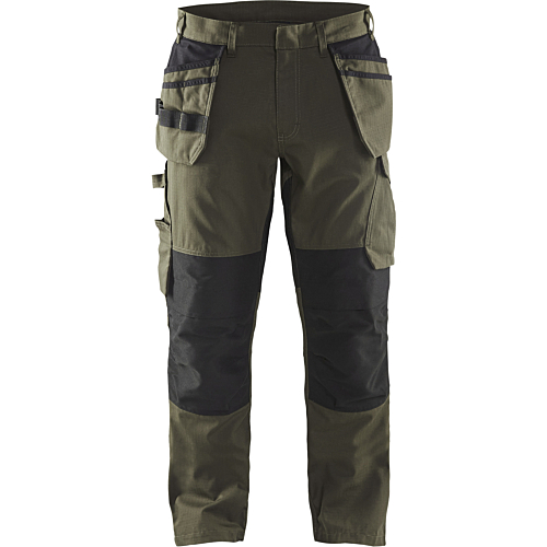Service Trouser with stretch and nail pockets-Green/Black-C44