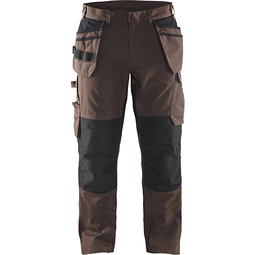 Service Trouser with stretch and nail pockets-Black/Brown-C44