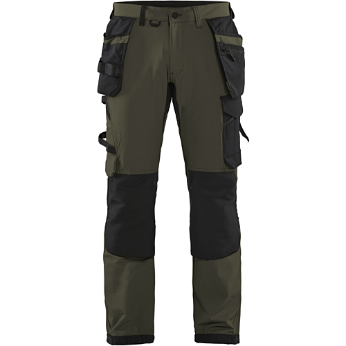 Craftsman trousers 4-way stretch-Green/Black-C44