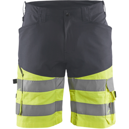 High vis shorts with stretch-Yellow/Grey-C44