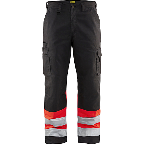1564 Hi-Vis trousers-Red/Black-C44