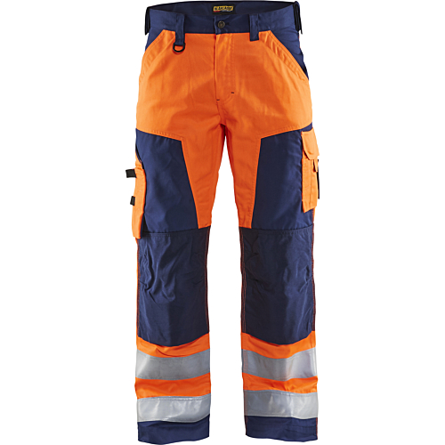 1566 Hi-Vis trousers-Orange/Navy-C44