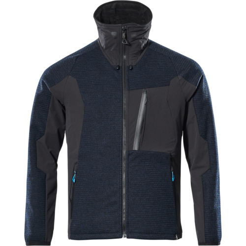 Stickad jacka med blixtlås