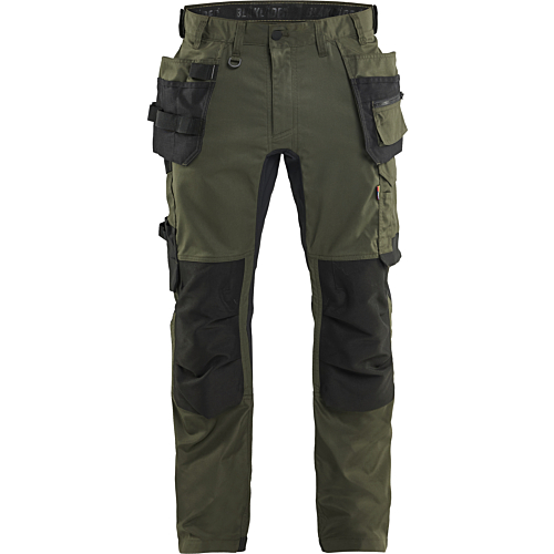 1750 Craftsman trousers with stretch-Army Green/Black-C44