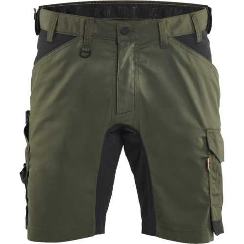 1753 Craftsman shorts stretch-Army Green/Black-C44